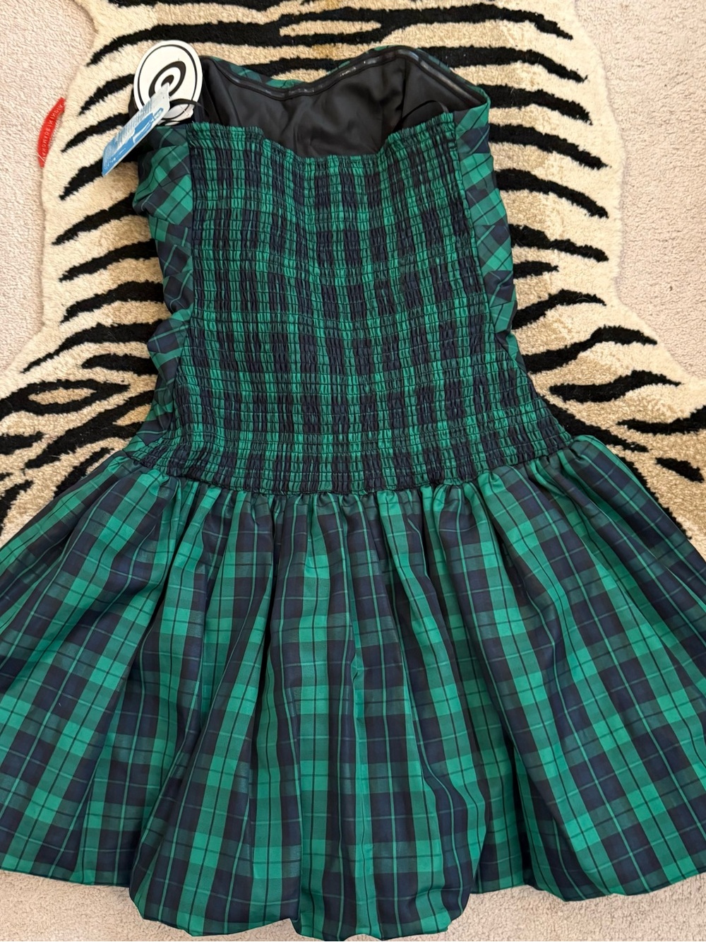 Luella Bartley for Target Green Plaid Strapless Bubble Dress NWT 13 - Picture 13 of 13